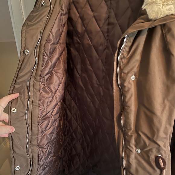 Brown Fur-Lined Hooded Parka - Picture 4 of 8